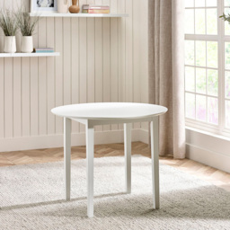 Julian Bowen Orwell 4 Seater Round Dining Set White and Beige - Wilko - thumbnail 7