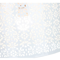 Happy Homewares Matt White Metal Marrakech Pendant Shade with Floral Decoration - Size: 25 x 40 x 40cm - Wilko - thumbnail 4