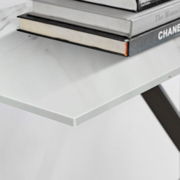 Furniturebox Tavalo White Marble Effect Black Console Table - Size: 40 x 120 x 78cm - Wilko - thumbnail 4