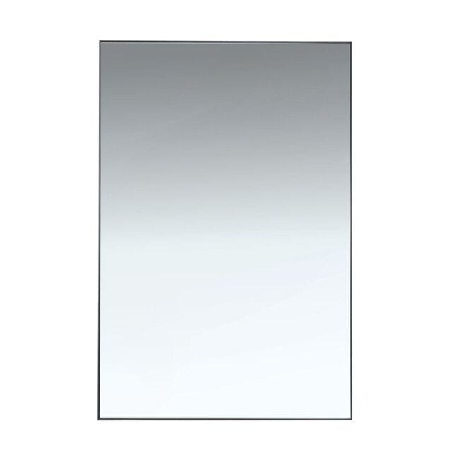 Wide Indoor and Outdoor Mirror Black - The Port. Co Gallery - Wilko - image 1