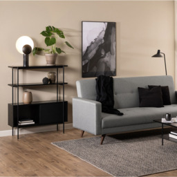 Florence Angus 2 Door Black Small Bookcase - Size: 2 Shelf - Furniture To Go - Wilko - thumbnail 7