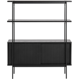 Florence Angus 2 Door Black Small Bookcase - Size: 2 Shelf - Furniture To Go - Wilko - thumbnail 3