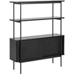 Florence Angus 2 Door Black Small Bookcase - Size: 2 Shelf - Furniture To Go - Wilko - thumbnail 5