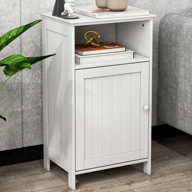 Costway White Single Door Single Shelf Side Cabinet - Size: 40 x 30 x 70cm - Wilko - image 1