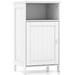 Costway White Single Door Single Shelf Side Cabinet - Size: 40 x 30 x 70cm - Wilko - thumbnail 3