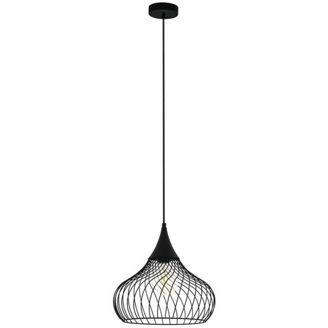 EGLO Staverton Black Teardrop Pendant Light - Size: 36.5 x 36.5 x 110.0cm - Wilko