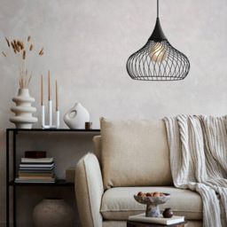 EGLO Staverton Black Teardrop Pendant Light - Size: 36.5 x 36.5 x 110.0cm - Wilko - thumbnail 5
