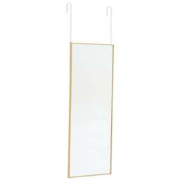 Living and Home Gold Frame Over Door Full Length Mirror 28 x 118cm - Size: 118 x 28cm - Wilko