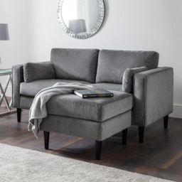 Julian Bowen Hayward 2 Seater Grey Chenille Sofa - Wilko - thumbnail 6