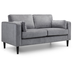 Julian Bowen Hayward 2 Seater Grey Chenille Sofa - Wilko - thumbnail 3