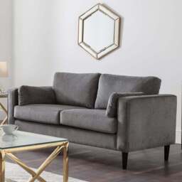 Julian Bowen Hayward 2 Seater Grey Chenille Sofa - Wilko - thumbnail 1
