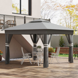 Outsunny 3 x 3m Grey Solar LED Pop Up Gazebo - Wilko - thumbnail 1
