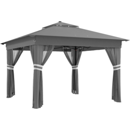 Outsunny 3 x 3m Grey Solar LED Pop Up Gazebo - Wilko - thumbnail 3