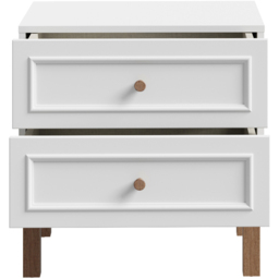 Florence Wensley 2 Drawer Light Grey and Oak Bedside Table - Multi - Furniture To Go - Wilko - thumbnail 6