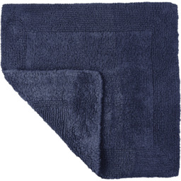 Allure Bath Fashions Elegance Navy Reversible Square Bath Mat 55 x 55cm - Size: 53 x 55cm - Blue - Wilko - thumbnail 4