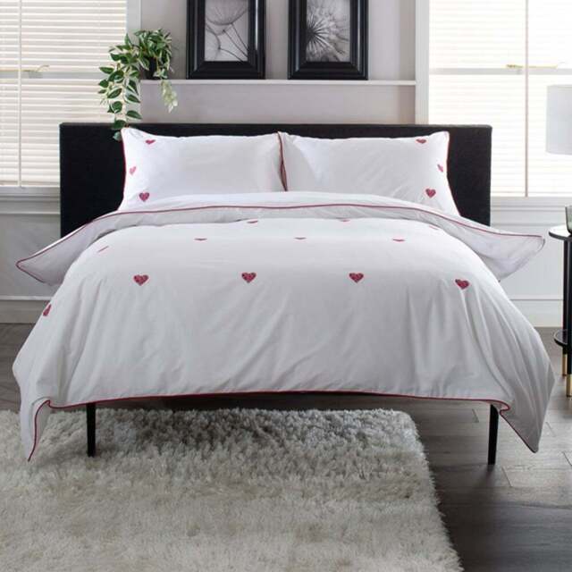 The Lyndon Company Filigree Hearts Single White Duvet Set - Wilko - image 1