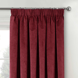Enhanced Living Oxford Red Thermal Blackout Pencil Pleat Velvet Curtains 229 x 183cm - Wilko - thumbnail 3