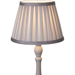 Lighting Collection Barnes Light Grey Pleated Tapered Lamp Shade 20cm - Size: 17 x 21 x 21cm - Silver - Wilko - thumbnail 4