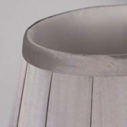 Lighting Collection Barnes Light Grey Pleated Tapered Lamp Shade 20cm - Size: 17 x 21 x 21cm - Silver - Wilko - thumbnail 5