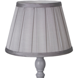 Lighting Collection Barnes Light Grey Pleated Tapered Lamp Shade 20cm - Size: 17 x 21 x 21cm - Silver - Wilko