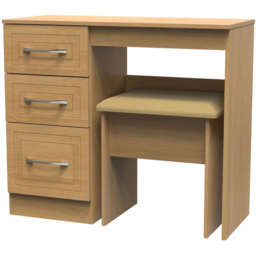 Crowndale Dorset 3 Drawer Modern Oak Dressing Table Set - Wood - Wilko - thumbnail 3