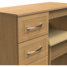 Crowndale Dorset 3 Drawer Modern Oak Dressing Table Set - Wood - Wilko - thumbnail 6