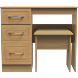 Crowndale Dorset 3 Drawer Modern Oak Dressing Table Set - Wood - Wilko - thumbnail 4