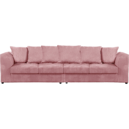 Luxor 4 Seater Pink Jumbo Cord Scatter Back Sofa - Wilko - thumbnail 3
