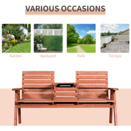Outsunny 2 Seater Convertible Companion Seat - Orange - Wilko - thumbnail 7