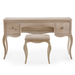 Julian Bowen Camille 2 Drawer Dressing Table Set - Size: 75 x 130 x 45cm - Brown - Wilko - thumbnail 4