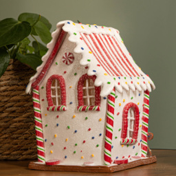 Samuel Alexander Light Up Gingerbread Candy Cabin Christmas Decoration 20cm - Size: 20 x 15 x 15cm - Multi - Wilko - thumbnail 4