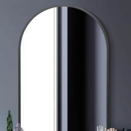 The Arcus Black Arched Metal Wall Mirror 120 x 80cm - MirrorOutlet - Wilko - thumbnail 6