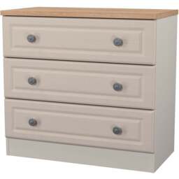Crowndale Norfolk 3 Drawer Kashmir Ash and Bardolino Oak Chest of Drawers Ready Assembled - Kashmir Ash & Bardolino Oak - Wilko - thumbnail 4