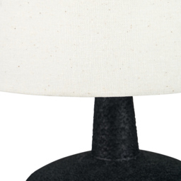 Pacific Lifestyle Elio Black and Wood Effect Textured Ceramic Table Lamp - Wilko - thumbnail 4