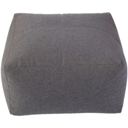 Kaikoo Grey Brushed Fabric Square Slab Bean Bag with Top Quilting - Wilko - thumbnail 3
