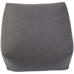 Kaikoo Grey Brushed Fabric Square Slab Bean Bag with Top Quilting - Wilko - thumbnail 4