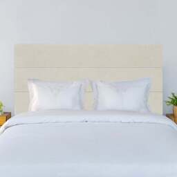 Bedmaster Super King Cream Naples Velvet Milan Lined Headboard - Wilko - thumbnail 1