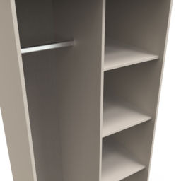 Crowndale Hong Kong Ready Assembled Kashmir Ash Tall Open Wardrobe - Size: Doorless - Cream - Wilko - thumbnail 7
