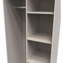 Crowndale Hong Kong Ready Assembled Kashmir Ash Tall Open Wardrobe - Size: Doorless - Cream - Wilko - thumbnail 6