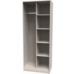 Crowndale Hong Kong Ready Assembled Kashmir Ash Tall Open Wardrobe - Size: Doorless - Cream - Wilko - thumbnail 3
