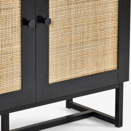 Julian Bowen Padstow 2 Door 3 Shelf Black Tall Bookcase - Wilko - thumbnail 6