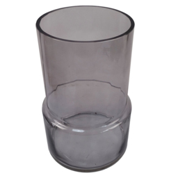 Botanik Smoke Grey Glass Vase 26cm - Size: 26 x 17 x 17cm - Wilko - thumbnail 4