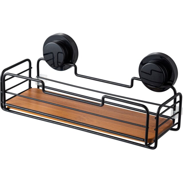 Oslo Bamboo Rectangle Rack - Black - Wilko - image 1