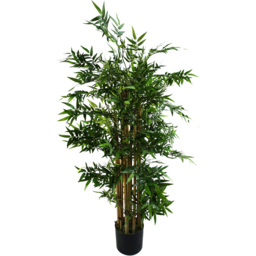 Botanik Oriental Bamboo Artificial Plant in Pot 4ft - Size: 120 x 60 x 60cm - Green - Wilko