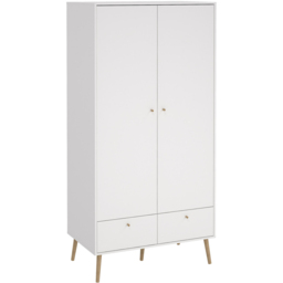 Florence Cumbria 2 Door 2 Drawer White Wardrobe - Size: 2 Door, 2 Drawer - Furniture to Go - Wilko - thumbnail 3
