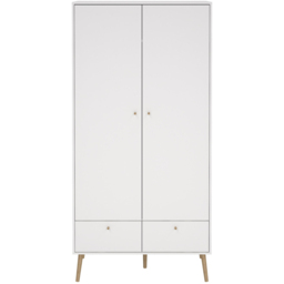 Florence Cumbria 2 Door 2 Drawer White Wardrobe - Size: 2 Door, 2 Drawer - Furniture to Go - Wilko - thumbnail 5