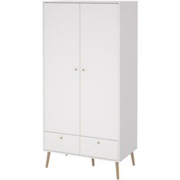 Florence Cumbria 2 Door 2 Drawer White Wardrobe - Size: 2 Door, 2 Drawer - Furniture to Go - Wilko - thumbnail 4