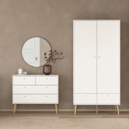 Florence Cumbria 2 Door 2 Drawer White Wardrobe - Size: 2 Door, 2 Drawer - Furniture to Go - Wilko - thumbnail 6