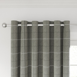 Helena Springfield Harper Woven Lined Silver Eyelet Curtains 168 x 228cm - Size: W 168 x D 228cm - Wilko - thumbnail 3