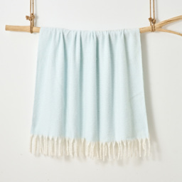 Cloud Touch Aisling Faux Mohair Fringed Duck Egg Throw 127 x 170cm - Size: 127 x 170 x 0.5cm - Duckegg - Wilko - thumbnail 3